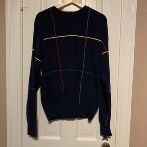 Nautica grid navy sweater